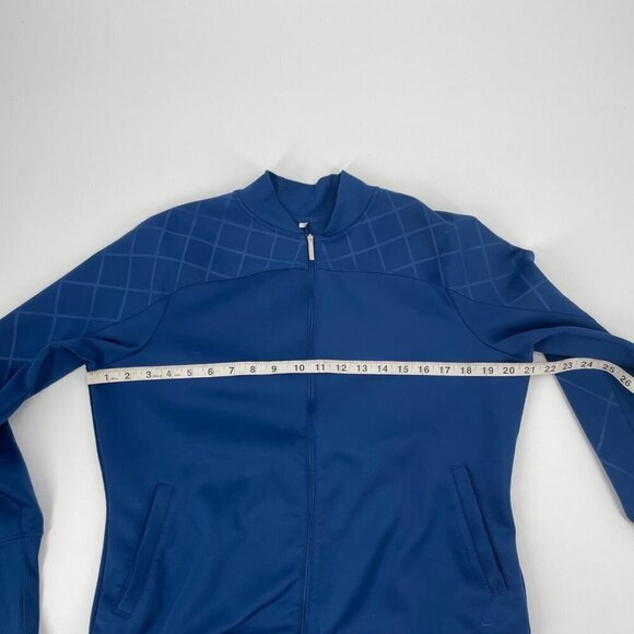 Nike Golf Dri Fit Blue Full Zip Collarless Jacket Mens Size Large Outdoor - Picture 5 of 13